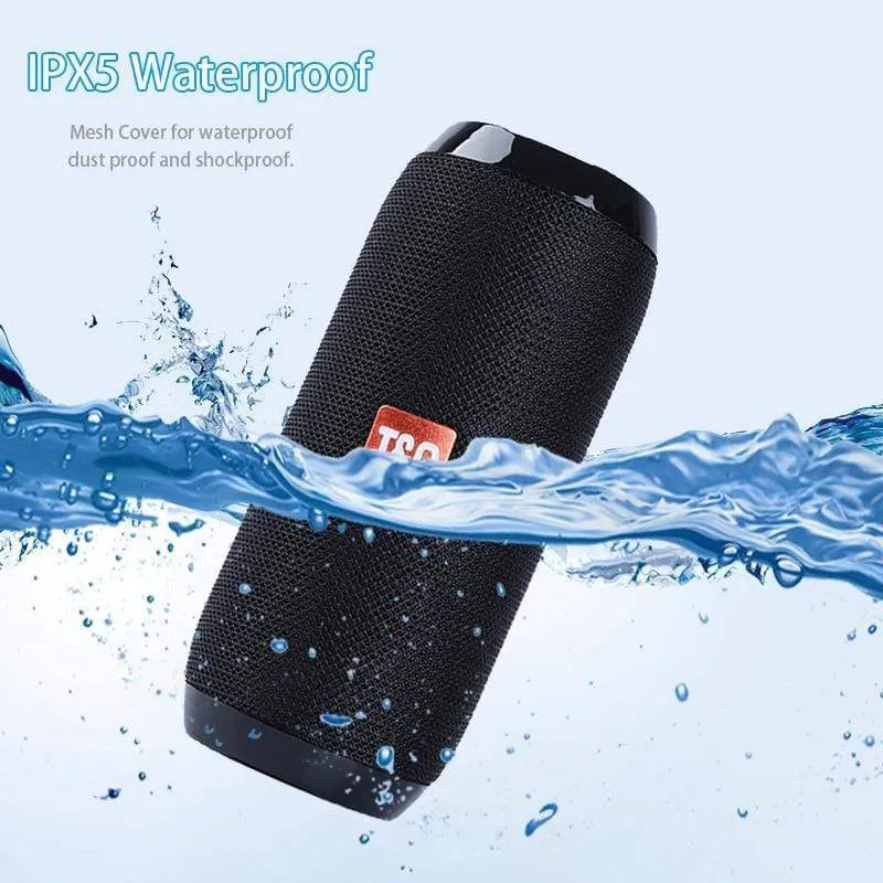 Tragbarer Bluetooth-Lautsprecher, kabelloser Bass-Subwoofer, wasserdichte Außenlautsprecher, Boombox, AUX, TF, USB-Stereo-Lautsprecher, Musikbox