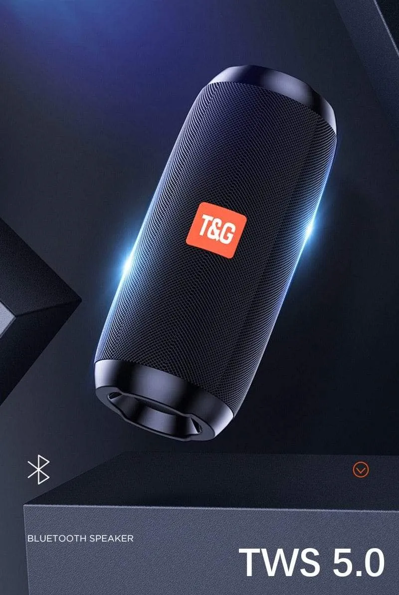 Tragbarer Bluetooth-Lautsprecher, kabelloser Bass-Subwoofer, wasserdichte Außenlautsprecher, Boombox, AUX, TF, USB-Stereo-Lautsprecher, Musikbox