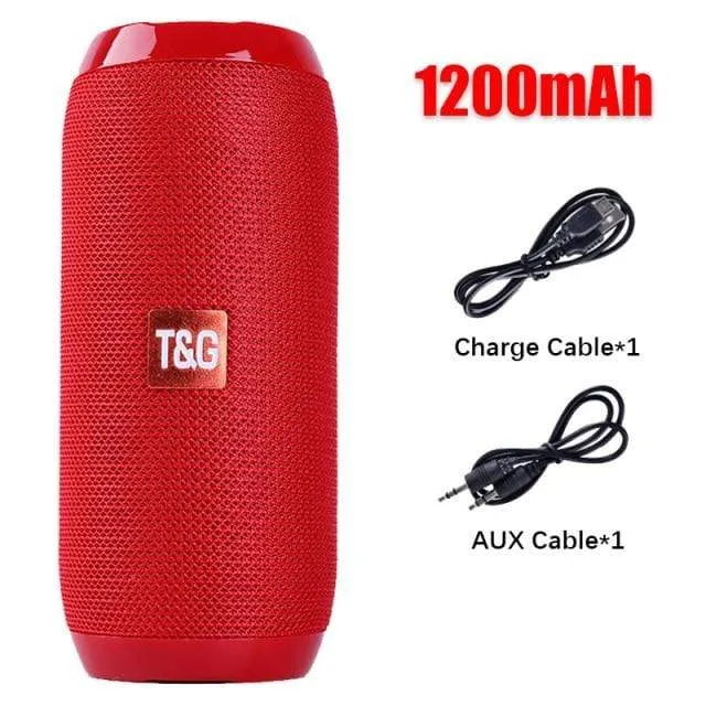 Tragbarer Bluetooth-Lautsprecher, kabelloser Bass-Subwoofer, wasserdichte Außenlautsprecher, Boombox, AUX, TF, USB-Stereo-Lautsprecher, Musikbox