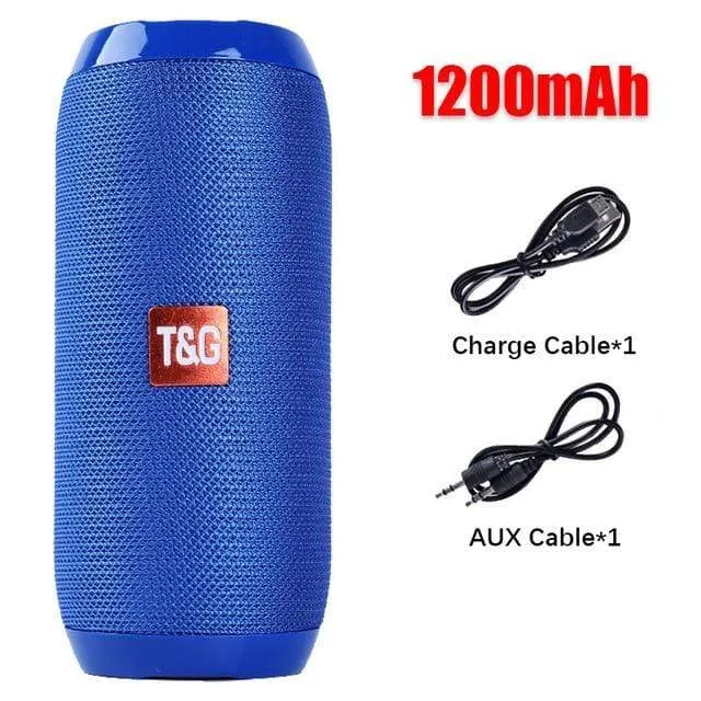 Tragbarer Bluetooth-Lautsprecher, kabelloser Bass-Subwoofer, wasserdichte Außenlautsprecher, Boombox, AUX, TF, USB-Stereo-Lautsprecher, Musikbox