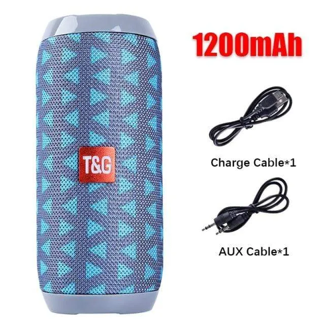 Tragbarer Bluetooth-Lautsprecher, kabelloser Bass-Subwoofer, wasserdichte Außenlautsprecher, Boombox, AUX, TF, USB-Stereo-Lautsprecher, Musikbox