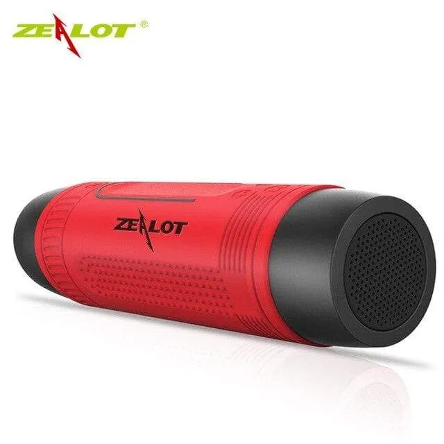 Zealot S1 Tragbarer Bluetooth-Lautsprecher, kabelloser Fahrrad-Lautsprecher + FM-Radio, wasserdichter Outdoor-Boombox, unterstützt TF-Karte, AUX, Taschenlampe