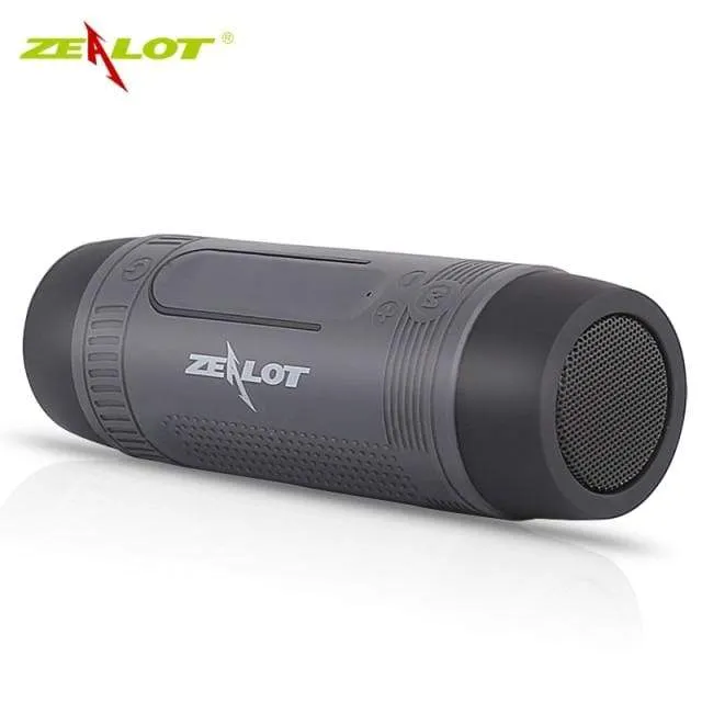 Zealot S1 Tragbarer Bluetooth-Lautsprecher, kabelloser Fahrrad-Lautsprecher + FM-Radio, wasserdichter Outdoor-Boombox, unterstützt TF-Karte, AUX, Taschenlampe