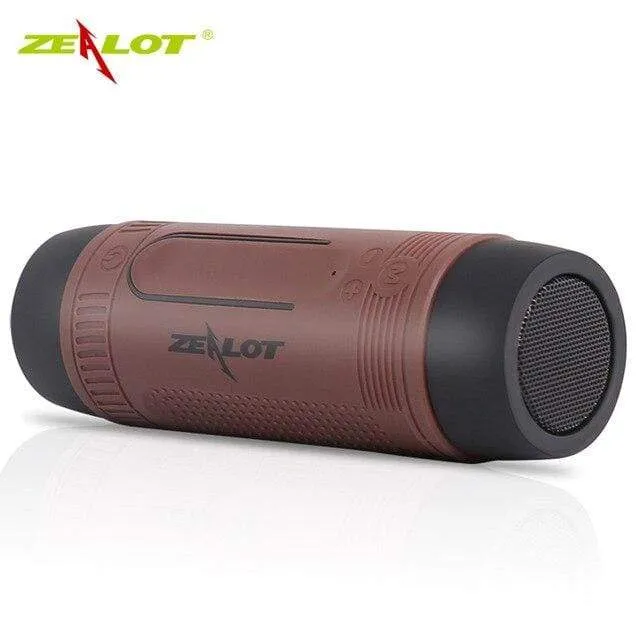 Zealot S1 Tragbarer Bluetooth-Lautsprecher, kabelloser Fahrrad-Lautsprecher + FM-Radio, wasserdichter Outdoor-Boombox, unterstützt TF-Karte, AUX, Taschenlampe
