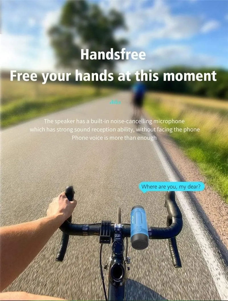 Zealot S1 Tragbarer Bluetooth-Lautsprecher, kabelloser Fahrrad-Lautsprecher + FM-Radio, wasserdichter Outdoor-Boombox, unterstützt TF-Karte, AUX, Taschenlampe