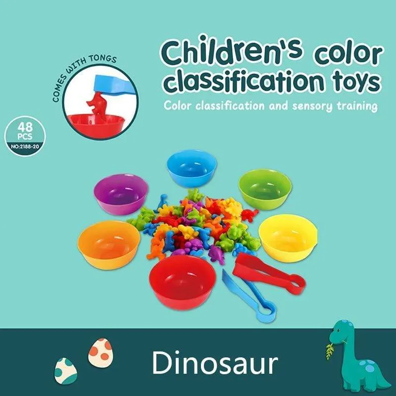Kinderspiel Farbsortierspielzeug Montessori Zählen Kinderspielzeug Pädagogisches Lernspielzeug Baby Feinmotorikspielzeug Für Kinder 2-4 Jahre