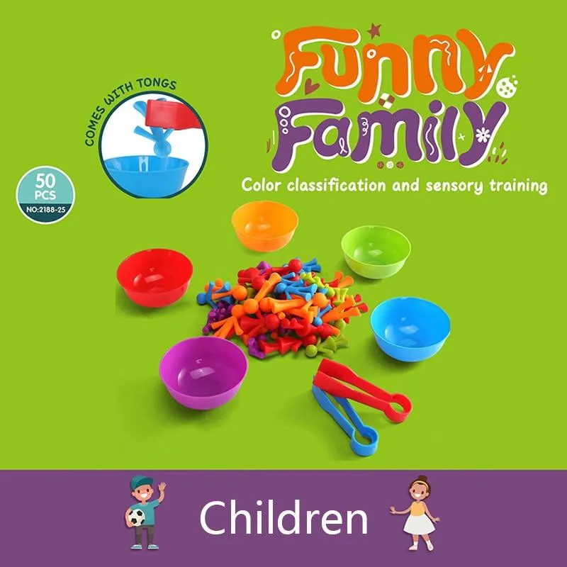 Kinderspiel Farbsortierspielzeug Montessori Zählen Kinderspielzeug Pädagogisches Lernspielzeug Baby Feinmotorikspielzeug Für Kinder 2-4 Jahre