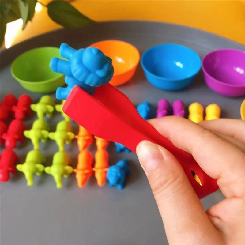 Kinderspiel Farbsortierspielzeug Montessori Zählen Kinderspielzeug Pädagogisches Lernspielzeug Baby Feinmotorikspielzeug Für Kinder 2-4 Jahre