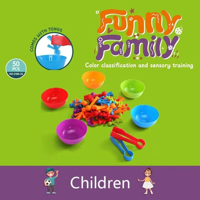 Kinderspiel Farbsortierspielzeug Montessori Zählen Kinderspielzeug Pädagogisches Lernspielzeug Baby Feinmotorikspielzeug Für Kinder 2-4 Jahre