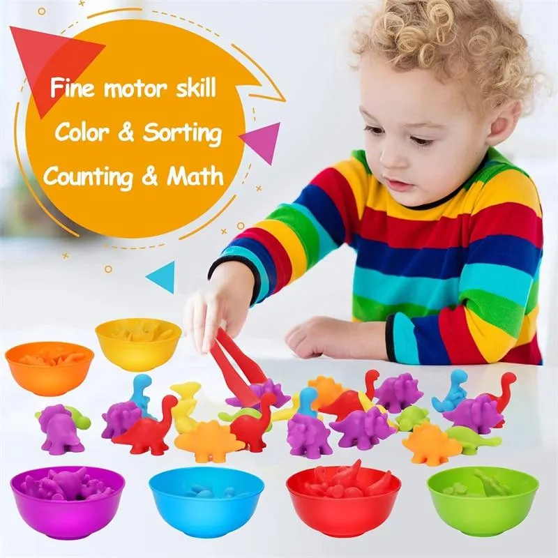 Kinderspiel Farbsortierspielzeug Montessori Zählen Kinderspielzeug Pädagogisches Lernspielzeug Baby Feinmotorikspielzeug Für Kinder 2-4 Jahre