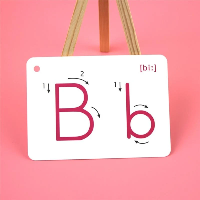 26 Buchstaben Englisch Flash Card Alphabet Letter Board Handschriftlich Mit Schnalle Montessori Lernspielzeug Für Kinder Englisch lernen