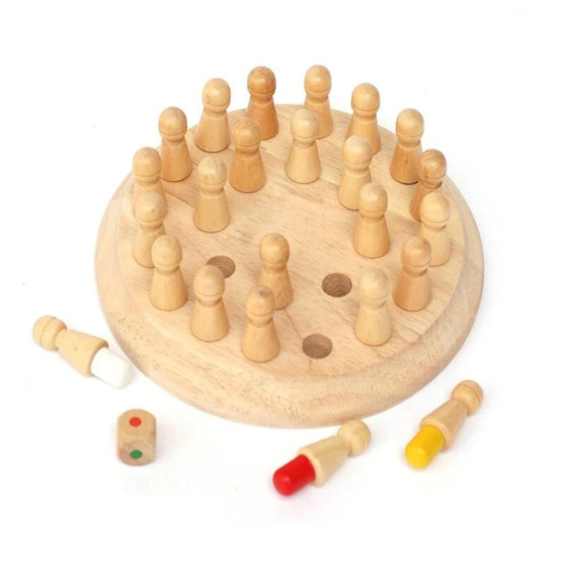Kinder Holz Memory Match Stick Schachspiel Spaß Block Brettspiel Pädagogische Farbe Kognitive Fähigkeit Spielzeug Für Kinder