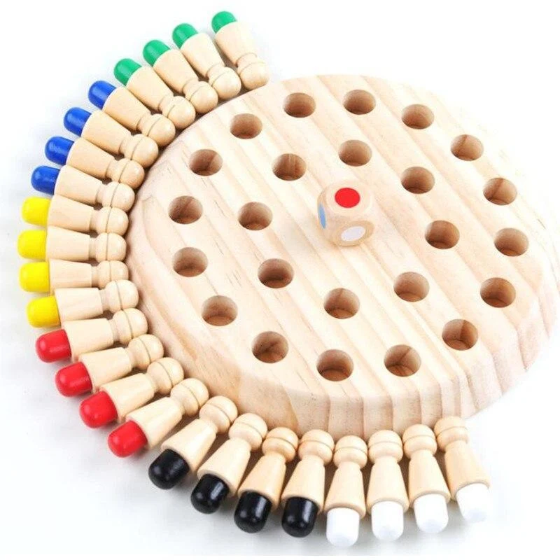 Kinder Holz Memory Match Stick Schachspiel Spaß Block Brettspiel Pädagogische Farbe Kognitive Fähigkeit Spielzeug Für Kinder