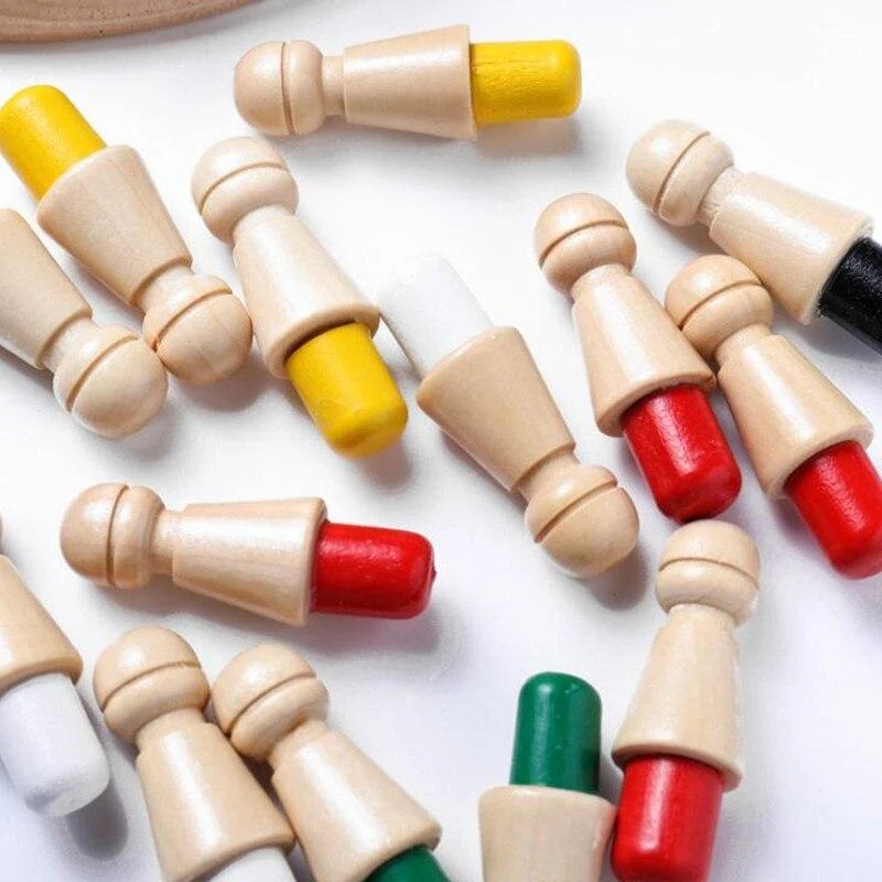Kinder Holz Memory Match Stick Schachspiel Spaß Block Brettspiel Pädagogische Farbe Kognitive Fähigkeit Spielzeug Für Kinder