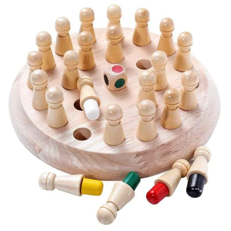 Kinder Holz Memory Match Stick Schachspiel Spaß Block Brettspiel Pädagogische Farbe Kognitive Fähigkeit Spielzeug Für Kinder