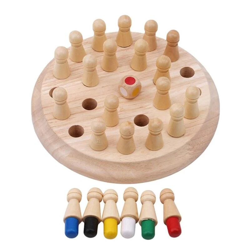 Kinder Holz Memory Match Stick Schachspiel Spaß Block Brettspiel Pädagogische Farbe Kognitive Fähigkeit Spielzeug Für Kinder