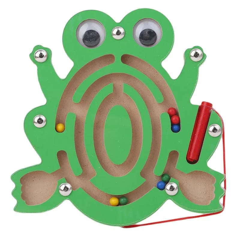 Magnetisches Labyrinth-Spielzeug für Kinder, Holzpuzzle-Spielzeug für Kinder, frühes pädagogisches Denkspiel, Holzspielzeug, geistiges Puzzlebrett