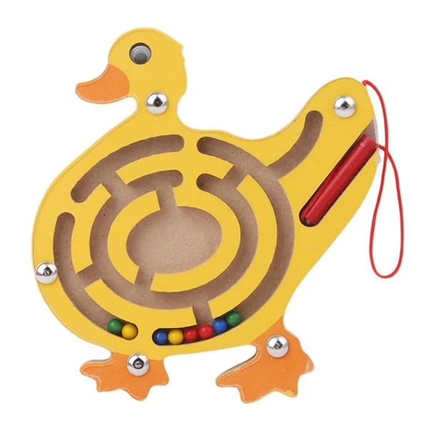 Magnetisches Labyrinth-Spielzeug für Kinder, Holzpuzzle-Spielzeug für Kinder, frühes pädagogisches Denkspiel, Holzspielzeug, geistiges Puzzlebrett