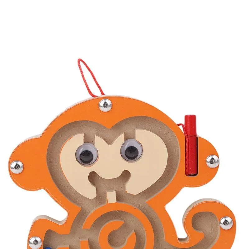 Magnetisches Labyrinth-Spielzeug für Kinder, Holzpuzzle-Spielzeug für Kinder, frühes pädagogisches Denkspiel, Holzspielzeug, geistiges Puzzlebrett