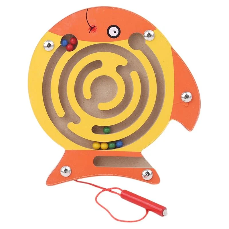 Magnetisches Labyrinth-Spielzeug für Kinder, Holzpuzzle-Spielzeug für Kinder, frühes pädagogisches Denkspiel, Holzspielzeug, geistiges Puzzlebrett
