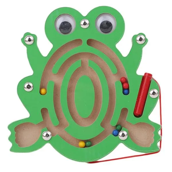 Magnetisches Labyrinth-Spielzeug für Kinder, Holzpuzzle-Spielzeug für Kinder, frühes pädagogisches Denkspiel, Holzspielzeug, geistiges Puzzlebrett