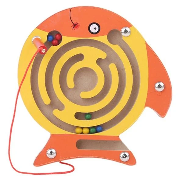 Magnetisches Labyrinth-Spielzeug für Kinder, Holzpuzzle-Spielzeug für Kinder, frühes pädagogisches Denkspiel, Holzspielzeug, geistiges Puzzlebrett