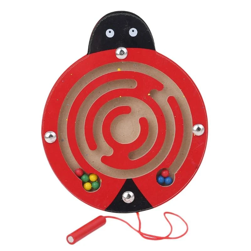 Magnetisches Labyrinth-Spielzeug für Kinder, Holzpuzzle-Spielzeug für Kinder, frühes pädagogisches Denkspiel, Holzspielzeug, geistiges Puzzlebrett