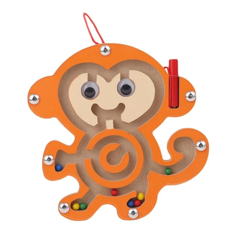 Magnetisches Labyrinth-Spielzeug für Kinder, Holzpuzzle-Spielzeug für Kinder, frühes pädagogisches Denkspiel, Holzspielzeug, geistiges Puzzlebrett