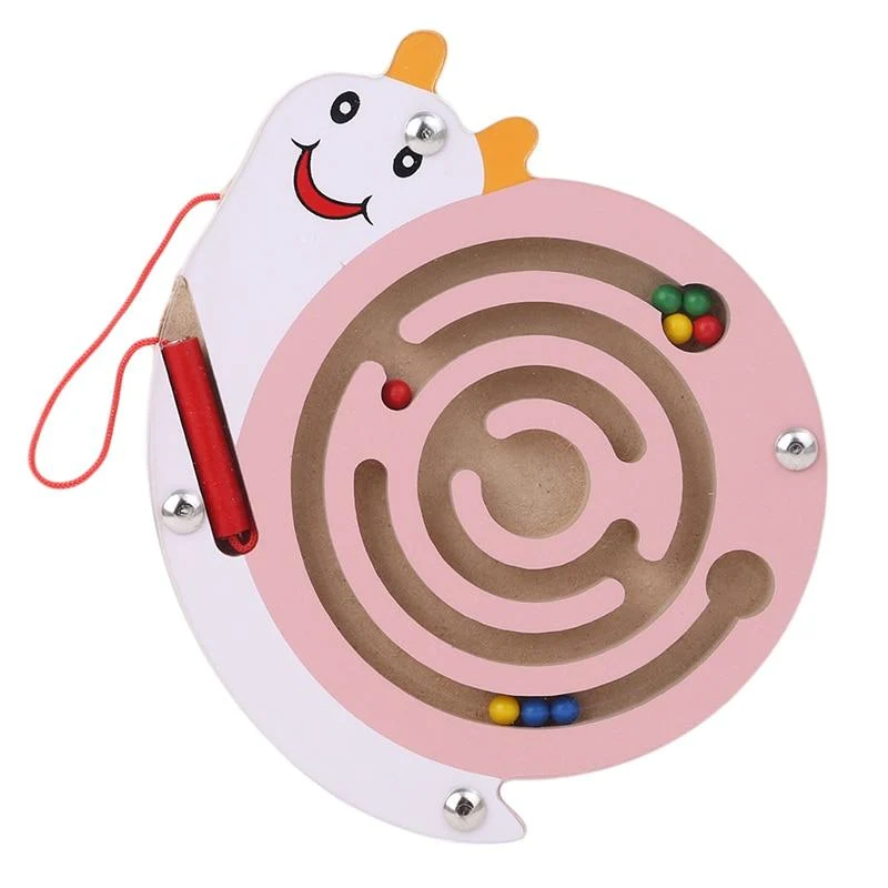 Magnetisches Labyrinth-Spielzeug für Kinder, Holzpuzzle-Spielzeug für Kinder, frühes pädagogisches Denkspiel, Holzspielzeug, geistiges Puzzlebrett