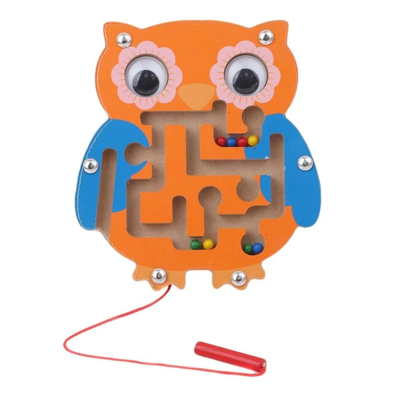 Magnetisches Labyrinth-Spielzeug für Kinder, Holzpuzzle-Spielzeug für Kinder, frühes pädagogisches Denkspiel, Holzspielzeug, geistiges Puzzlebrett