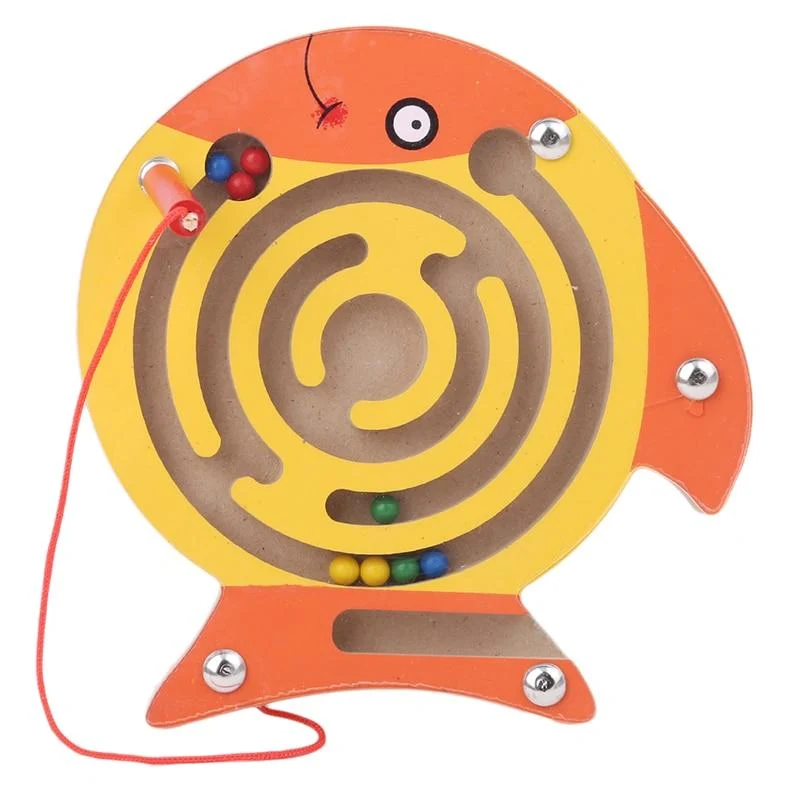 Magnetisches Labyrinth-Spielzeug für Kinder, Holzpuzzle-Spielzeug für Kinder, frühes pädagogisches Denkspiel, Holzspielzeug, geistiges Puzzlebrett