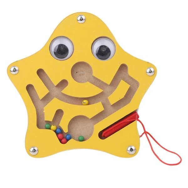 Magnetisches Labyrinth-Spielzeug für Kinder, Holzpuzzle-Spielzeug für Kinder, frühes pädagogisches Denkspiel, Holzspielzeug, geistiges Puzzlebrett