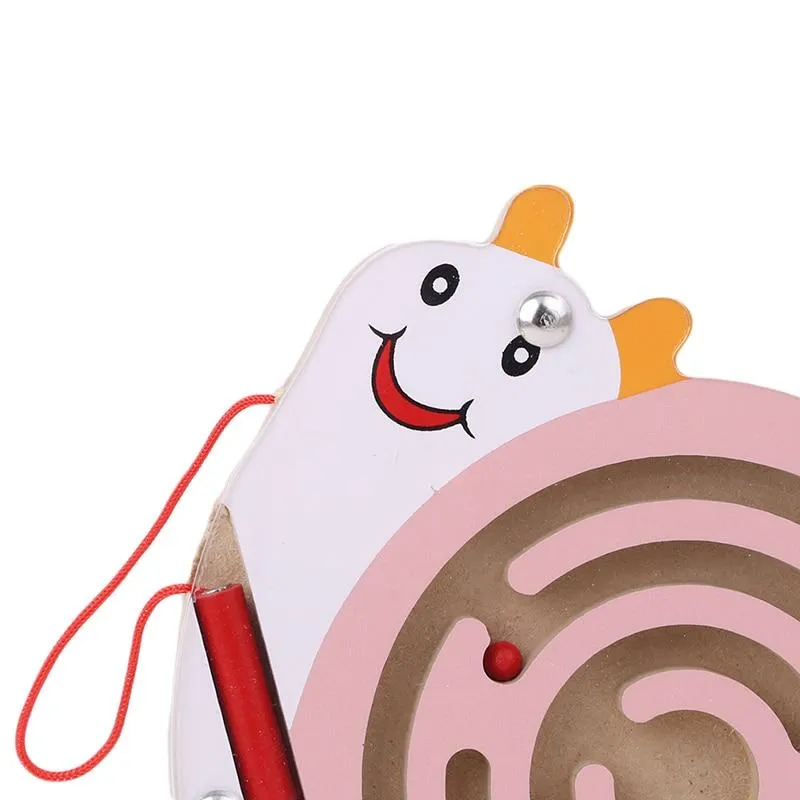 Magnetisches Labyrinth-Spielzeug für Kinder, Holzpuzzle-Spielzeug für Kinder, frühes pädagogisches Denkspiel, Holzspielzeug, geistiges Puzzlebrett