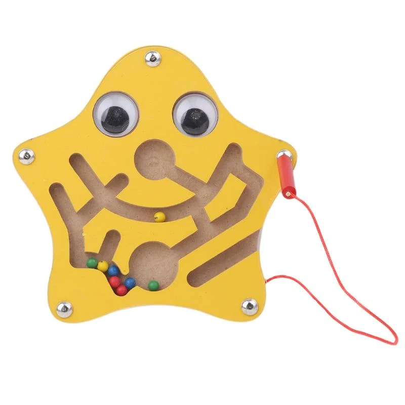 Magnetisches Labyrinth-Spielzeug für Kinder, Holzpuzzle-Spielzeug für Kinder, frühes pädagogisches Denkspiel, Holzspielzeug, geistiges Puzzlebrett