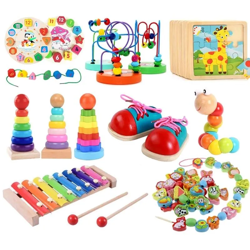 Baby-Lernspielzeug, Holzspielzeug, Montessori, frühes Lernen, Baby, Geburtstag, Weihnachten, Neujahr, Geschenk, Spielzeug für Kinder