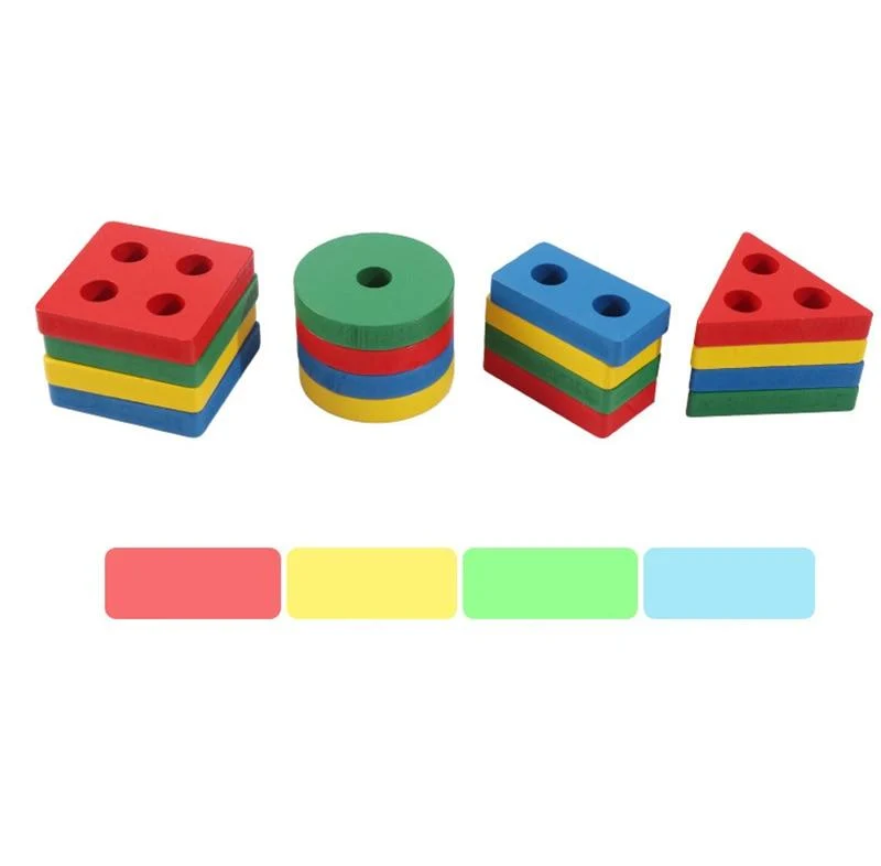 Montessori Holz 3D Pädagogisches Spielzeug Kinder Lernen Baby Farbe Holz Kinder Frühen Unterrichten Weihnachten Geschenke Puzzle Spielzeug