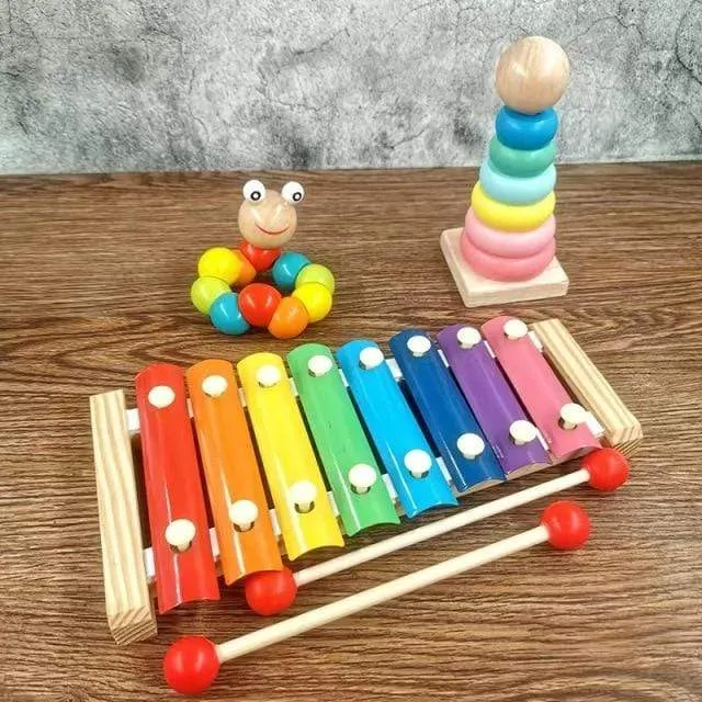 Montessori Holz 3D Pädagogisches Spielzeug Kinder Lernen Baby Farbe Holz Kinder Frühen Unterrichten Weihnachten Geschenke Puzzle Spielzeug