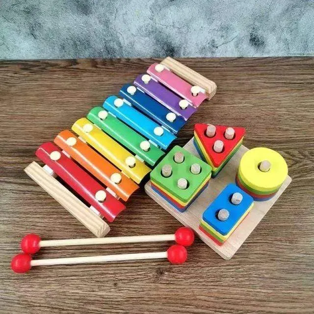 Montessori Holz 3D Pädagogisches Spielzeug Kinder Lernen Baby Farbe Holz Kinder Frühen Unterrichten Weihnachten Geschenke Puzzle Spielzeug