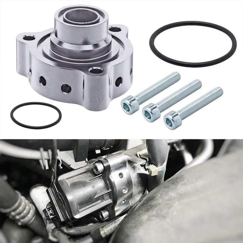 Aluminiumteil Turbo Blow Off Valve Bov Sound Adapter für Mercedes A180, A250, CLA 250 & GLA 250 Schwarz und Silber FMSPMER