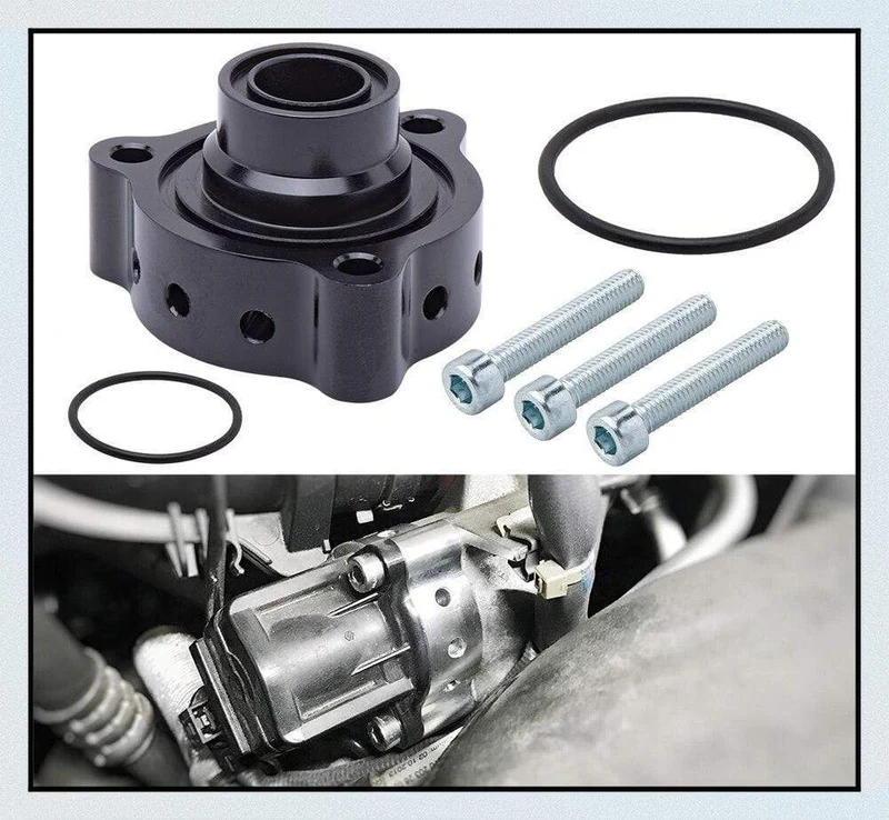 Aluminiumteil Turbo Blow Off Valve Bov Sound Adapter für Mercedes A180, A250, CLA 250 & GLA 250 Schwarz und Silber FMSPMER