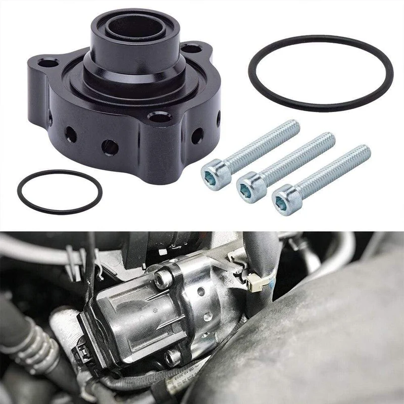 Aluminiumteil Turbo Blow Off Valve Bov Sound Adapter für Mercedes A180, A250, CLA 250 & GLA 250 Schwarz und Silber FMSPMER