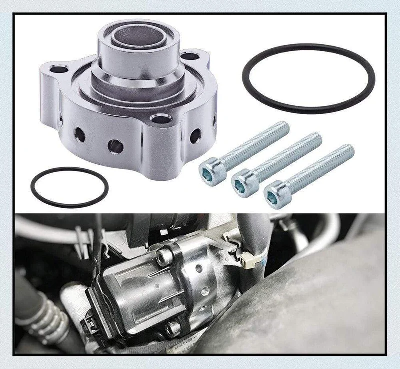 Aluminiumteil Turbo Blow Off Valve Bov Sound Adapter für Mercedes A180, A250, CLA 250 & GLA 250 Schwarz und Silber FMSPMER