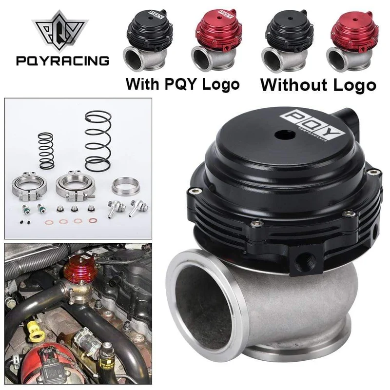 Wasserkühler 44mm Wastegate Externer Turbo Mit Flansch Hardware MV-R Wassergekühlt Mit Logo Rot Blau Schwarz PQY5834