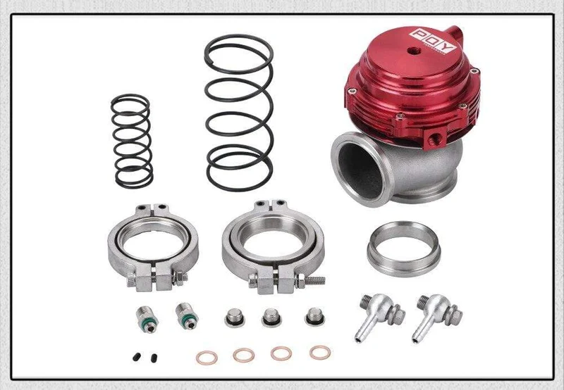 Wasserkühler 44mm Wastegate Externer Turbo Mit Flansch Hardware MV-R Wassergekühlt Mit Logo Rot Blau Schwarz PQY5834