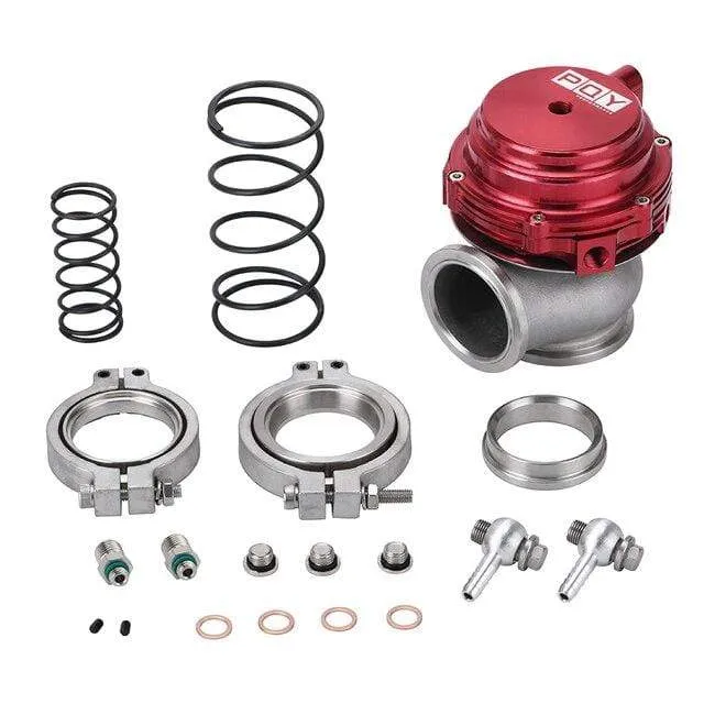 Wasserkühler 44mm Wastegate Externer Turbo Mit Flansch Hardware MV-R Wassergekühlt Mit Logo Rot Blau Schwarz PQY5834