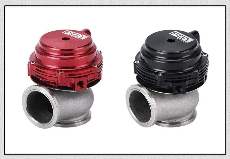 Wasserkühler 44mm Wastegate Externer Turbo Mit Flansch Hardware MV-R Wassergekühlt Mit Logo Rot Blau Schwarz PQY5834