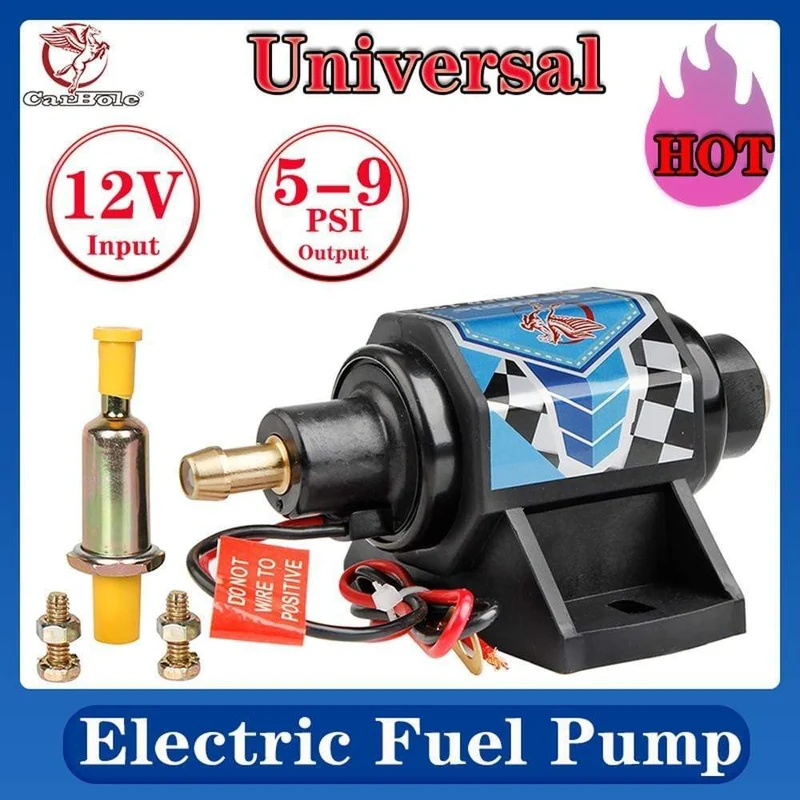 CARBOLE Universal Advanced Micro 12V Kraftstoffpumpe Elektro Gas Diesel Inline Niederdruck 3/8 Zoll 5-9 PSI