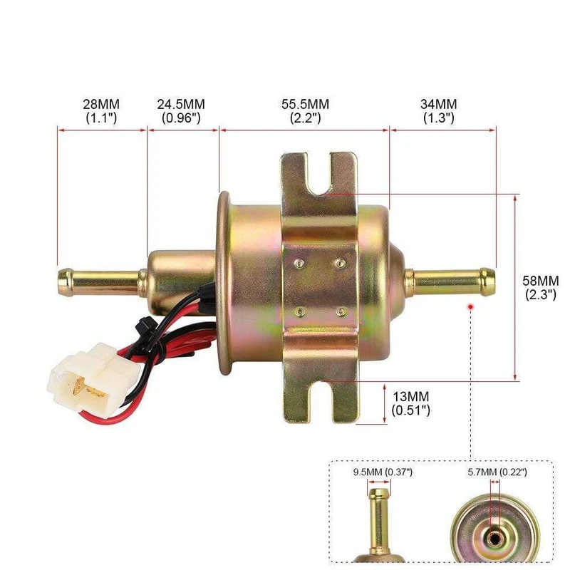Neue 12V 24V Elektrische Kraftstoffpumpe Niederdruckschraube Befestigungsdraht Diesel Benzin HEP-02A Für Auto Vergaser Motorrad ATV