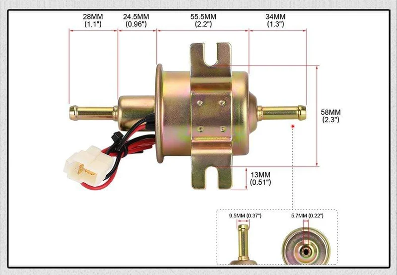 Neue 12V 24V Elektrische Kraftstoffpumpe Niederdruckschraube Befestigungsdraht Diesel Benzin HEP-02A Für Auto Vergaser Motorrad ATV