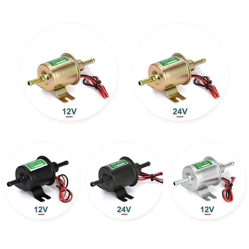 Neue 12V 24V Elektrische Kraftstoffpumpe Niederdruckschraube Befestigungsdraht Diesel Benzin HEP-02A Für Auto Vergaser Motorrad ATV